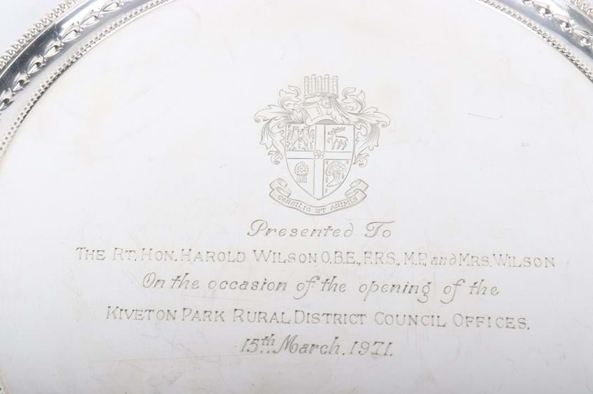 Former Prime Minister Harold Wilson's Silver Salver