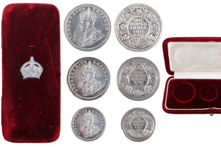 An Exceptionally Rare Part Set Of Three George V British India 1911 Proof Rupee Coins (Calcutta) To Be Offered In July