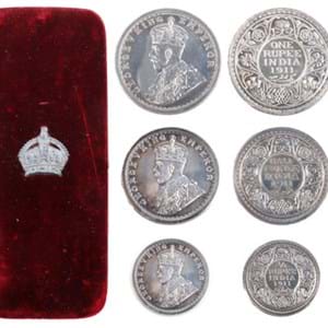 An Exceptionally Rare Part Set Of Three George V British India 1911 Proof Rupee Coins (Calcutta) To Be Offered In July
