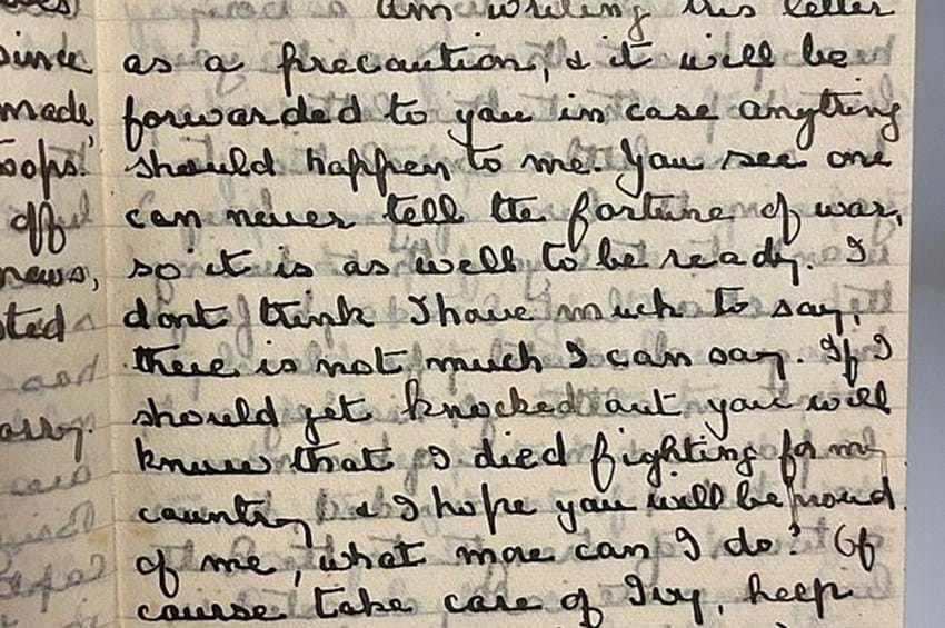 'Help her to forget me, and fall in love with someone else': British Tommy's heart-breaking note to his mother telling her to comfort his sweetheart should he die in the Trenches... nine days before a bullet ended his life