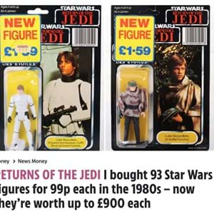 RETURNS OF THE JEDI I bought 93 Star Wars figures for 99p each in the 1980s – now they’re worth up to £900 each